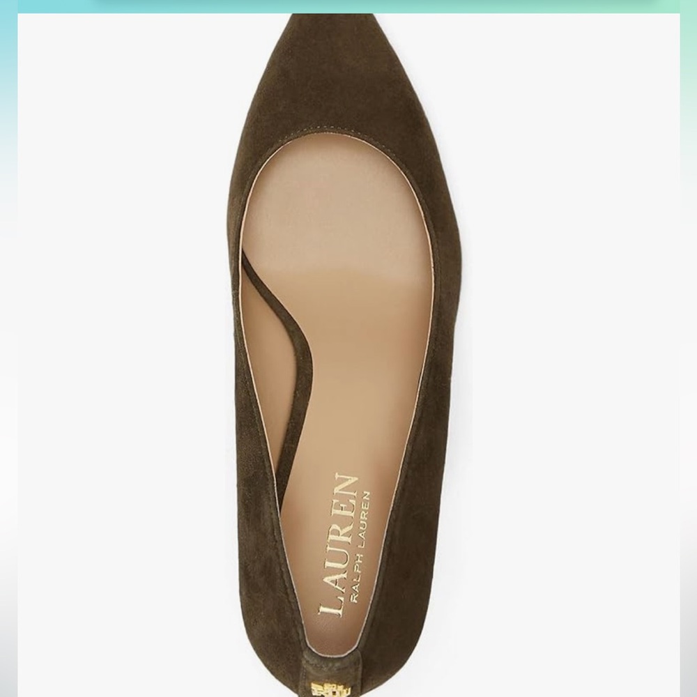 Lauren by Ralph Lauren Women's Lanette Suede Kitten Heels Pump Size 6 No Box - Picture 3 of 9